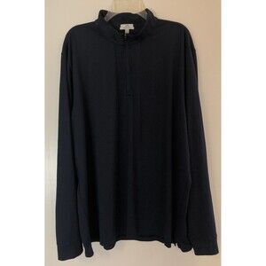 Sun Day Red Lightweight 1/4 Zip Mock Neck Long Sleeve Pullover Navy Men's XXL